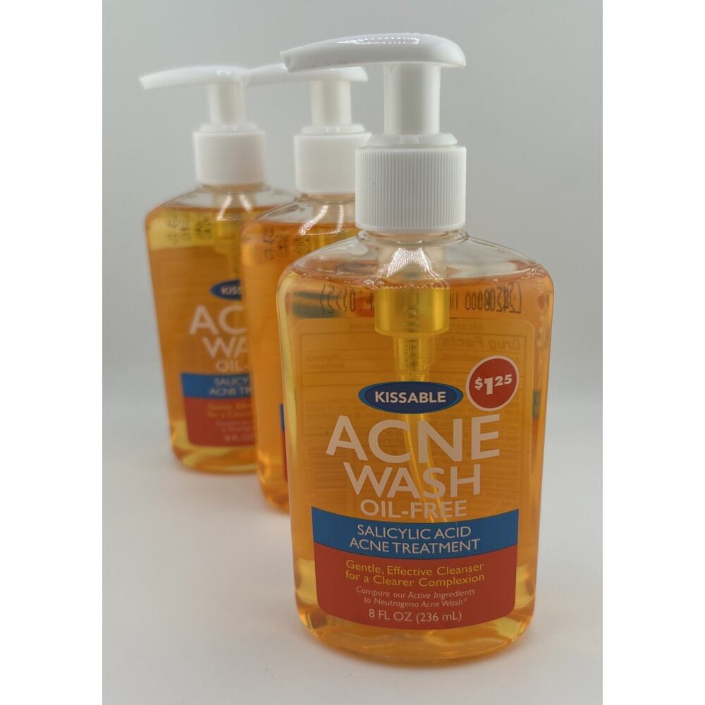 Kissable Acne Wash Oil-Free Salicylic Acid Acne Treatment 8oz (3-pack) - Picture 4 of 5